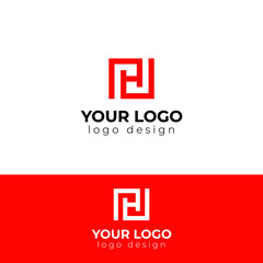 H letter logo design minimal logotype vector template