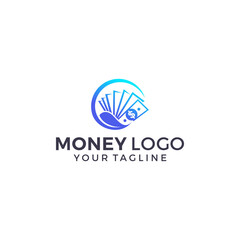 fast money logo combination. Fast pay symbol or icon. Unique cash and digital logotype design template.