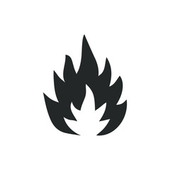 Flammable packaging icon. Flame fire logo symbol. Warning danger sign. Vector illustration image. Isolated on white background.