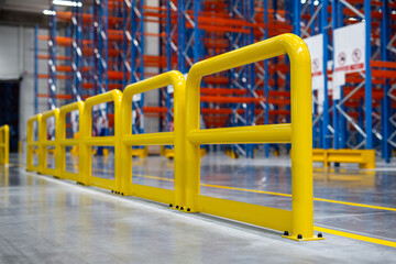 Żółte barierki bezpieczeństwa - Przemysł