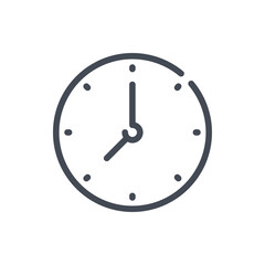 Time and Watch line icon. Clock vector outline sign.