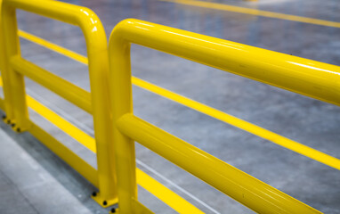 yellow industrial barriers - safety in industry