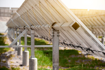 Iron bracket on the back of solar photovoltaic panel