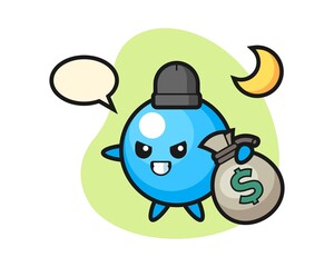 Gum ball cartoon stolen the money