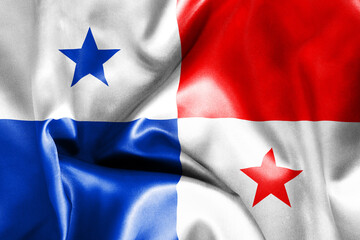 Panama flag texture crumpled up
