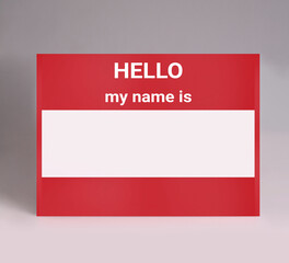 Hello my name is greeting icebreaker card 