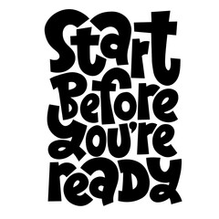 Motivation hand drawn lettering