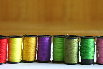 colored cotton threads for sewing