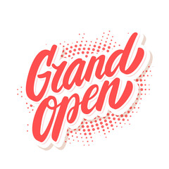  Grand open vector banner. 