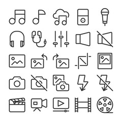 メディア アイコン セット