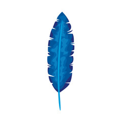 leaf tropical exotic blue color, nature concept vector illustration design