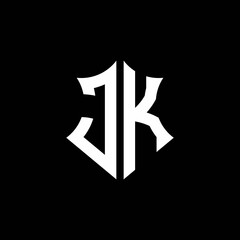 JK monogram logo with a sharp shield style
