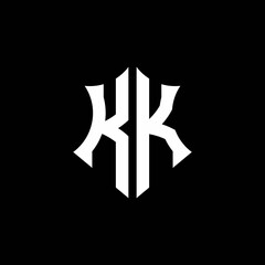 Obraz premium KK monogram logo with a sharp shield style