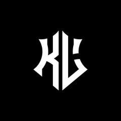 Obraz premium KL monogram logo with a sharp shield style