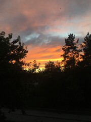 sunset in the mountains