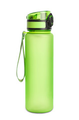 Green plastic water bottle