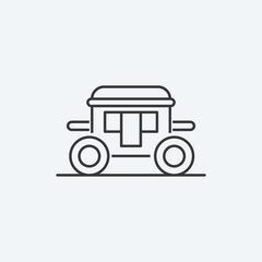 Carriage icon. Coach symbol modern, simple, vector, icon for website design, mobile app, ui. Vector Illustration