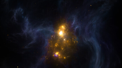 abstract space scene