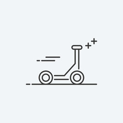 Electric scooter icon. Vector Illustration