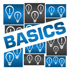 Basics Blue Grey Bulbs Grid Badge Style 