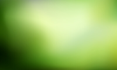 Greenery gradient background. Abstract nature blurred backdrop. Vector illustration. Ecology concept for your graphic design, banner or poster