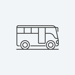 Minibus icon. Bus symbol modern, simple, vector, icon for website design, mobile app, ui. Vector Illustration
