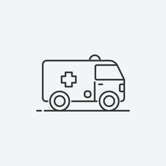 Ambulance icon. Emergency symbol modern, simple, vector, icon for website design, mobile app, ui. Vector Illustration 