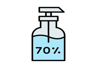 Hand sanitizer icon. Vector icon isolated on white background.