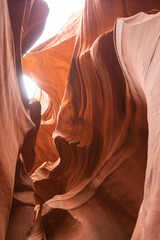Interior de Antelope Canyon en Estados Unidos