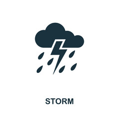 Storm icon. Simple element from natural disaster collection. Creative Storm icon for web design, templates, infographics and more