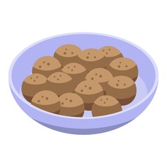 Sweden cutlets icon. Isometric of sweden cutlets vector icon for web design isolated on white background