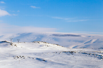 snow covered mountains