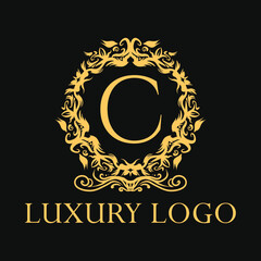 Luxury logo. Premium elegant initial letter design template for restaurant, hotel, boutique, cafe, Hotel, Heraldic, Jewelry, Fashion and other business