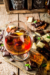 Glass of brandy, whiskey or cognac