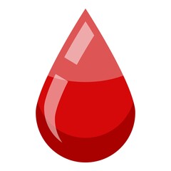 Blood drop icon. Isometric of blood drop vector icon for web design isolated on white background