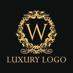 Luxury logo. Premium elegant initial letter design template for restaurant, hotel, boutique, cafe, Hotel, Heraldic, Jewelry, Fashion and other business