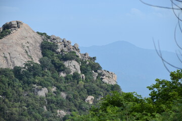 mountain landscape with blue sky