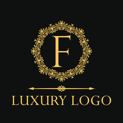 Luxury logo. Premium elegant initial letter design template for restaurant, hotel, boutique, cafe, Hotel, Heraldic, Jewelry, Fashion and other business