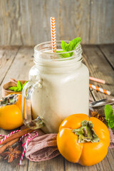 Persimmon smoothie with spices