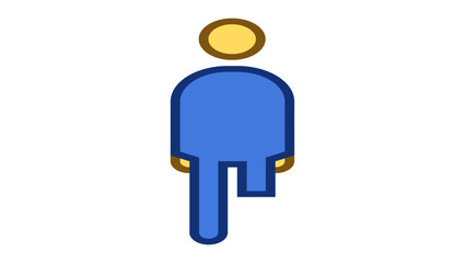 Amputee icon. Handicapped icon. Disabled person icon.