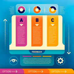 Info graphic design elements in color. Vector illustration.