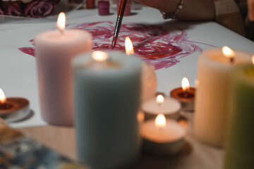 candles on the table