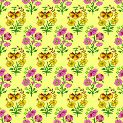 colorful vector abstract flower bunch pattern background design