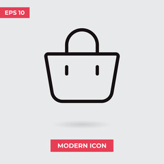 Shopping bag icon vector. Package sign