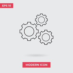 Obraz premium Gear icon vector. Cogwheel sign
