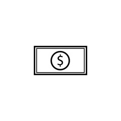 Dollar line icon vector