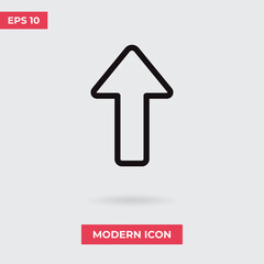 Up arrow icon vector. Upload sign