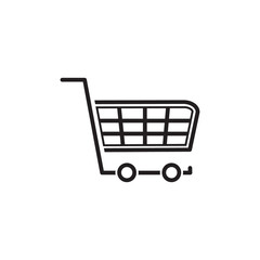 Shopping cart line icon vector