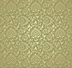 wedding card design, paisley floral pattern , India	