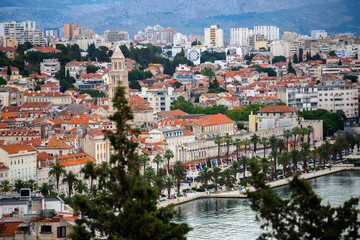 Fototapeta na wymiar City of Split from Marjan mountain